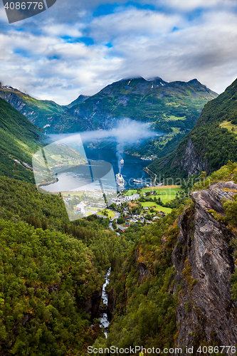 Image of Geiranger fjord, Norway.