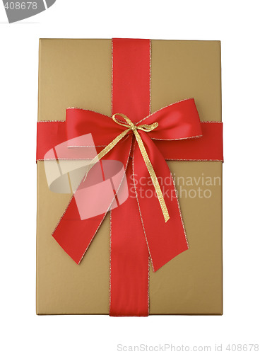 Image of Giftbox with ribbon isolated