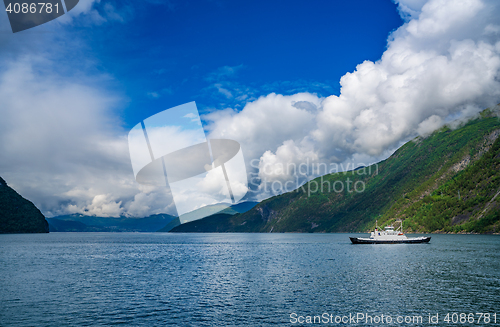 Image of Ferries\' cross. Beautiful Nature Norway.