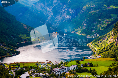 Image of Geiranger fjord, Norway.