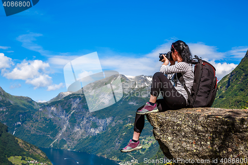 Image of Geiranger fjord, Norway.