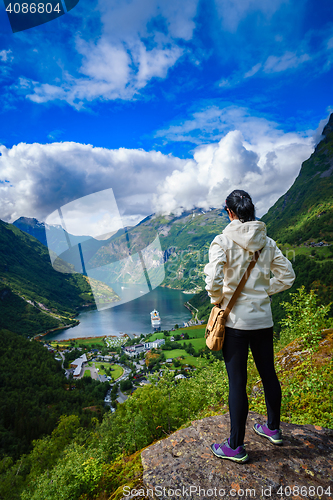 Image of Geiranger fjord, Norway.