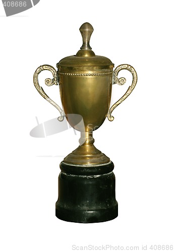 Image of Vintage gold cup with path