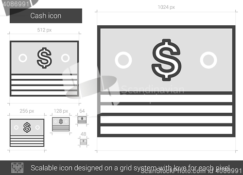 Image of Cash line icon.