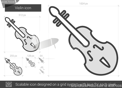 Image of Violin line icon.