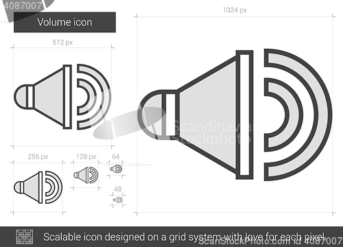 Image of Volume line icon.