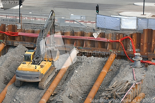 Image of Construction site machinery