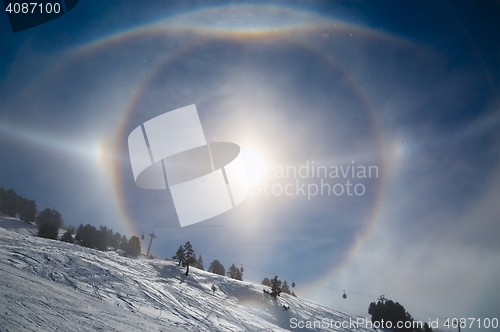 Image of Sun Halos in Winter