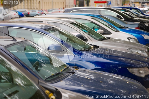 Image of Cars parked in a row