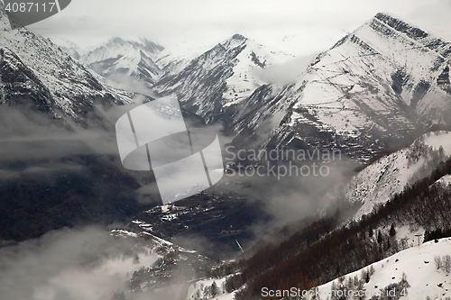 Image of Mountains cloudy landscape