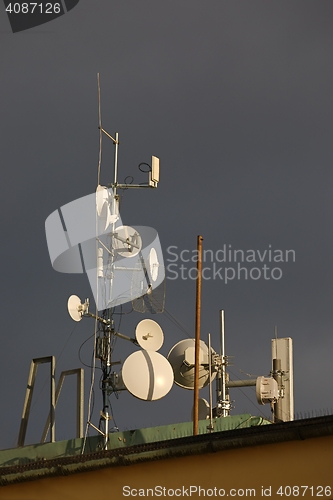 Image of Transmitters on a roof