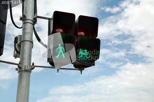 Image of Green light in urban street
