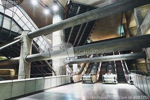 Image of Futuristic vestibule underground station