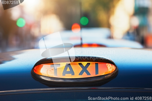 Image of Taxi cars on the street