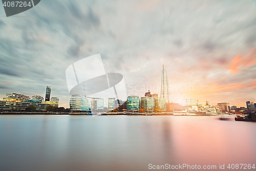 Image of London at the sunset
