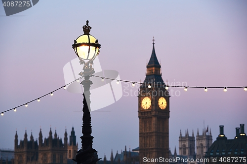 Image of London at the dusk