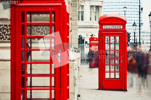 Image of Red telephone boxes