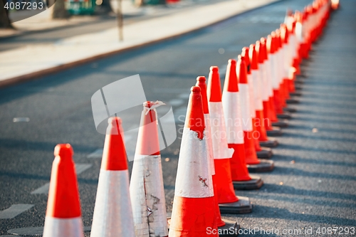 Image of Orange traffic cones