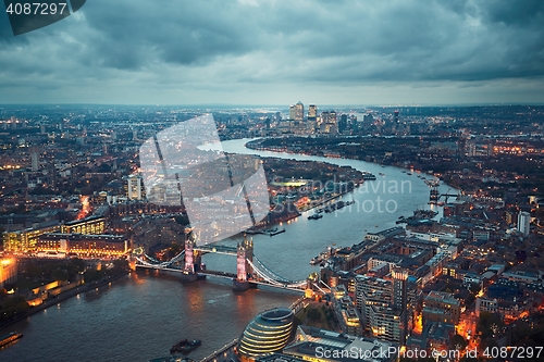 Image of London at the dusk