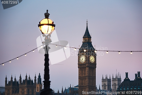 Image of London at the dusk