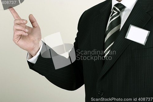 Image of Salesman making a point