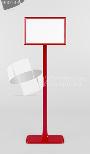 Image of Red info stand