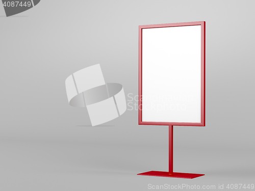 Image of Blank advertising stand