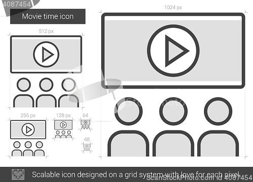 Image of Movie time line icon.