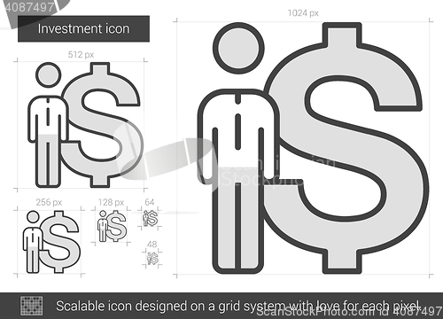 Image of Investment line icon.
