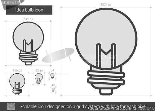 Image of Idea bulb line icon.