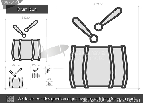 Image of Drum line icon.