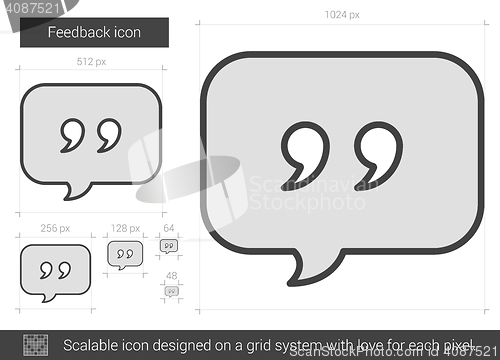 Image of Feedback line icon.