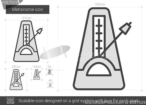 Image of Metronome line icon.