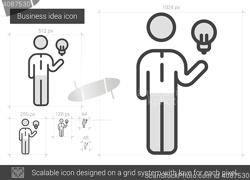 Image of Business idea line icon.