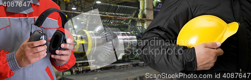 Image of Workers with safety uniform