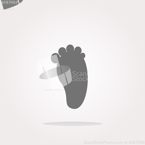 Image of vector footprint people circle web glossy button icon. vector icon. vector button 