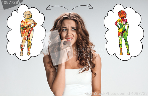 Image of The collage about health, diet and food concept