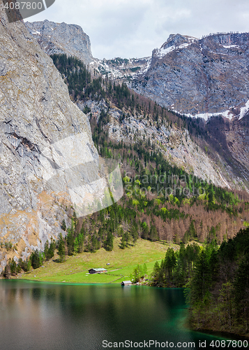 Image of Obersee lake. Bavaria, Germany