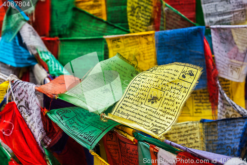 Image of Tibetan Buddhism prayer flags lungta