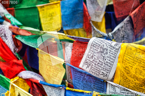 Image of Tibetan Buddhism prayer flags lungta