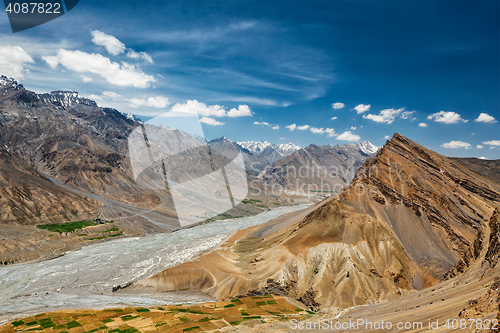 Image of View of Spiti valley in Himalayas