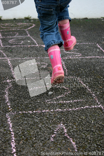 Image of Girl playing outside