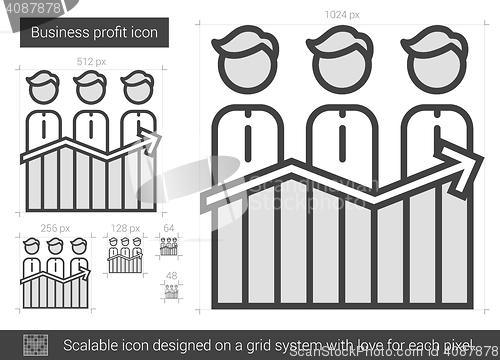 Image of Business profit line icon.