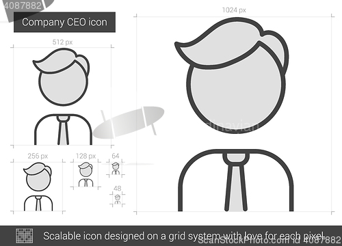 Image of Company CEO line icon.