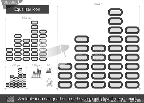 Image of Equalizer line icon.