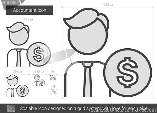 Image of Accountant line icon.