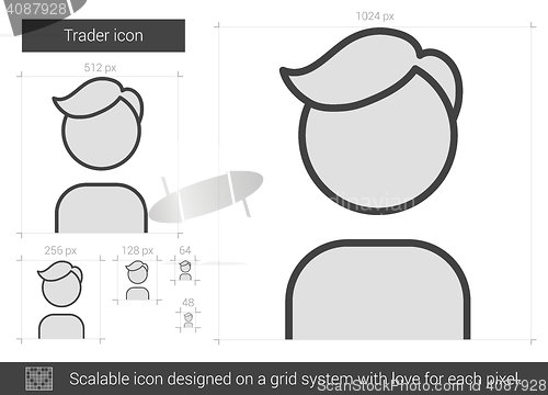 Image of Trader line icon.