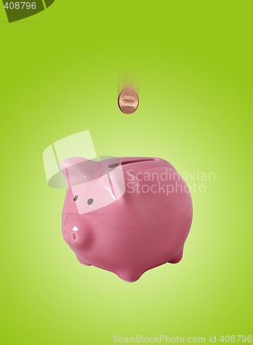 Image of Piggybank isolated on white with clipping path