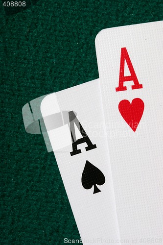 Image of Close-up of pocket aces