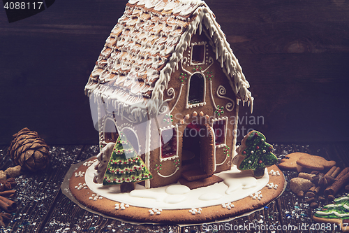 Image of Homemade gingerbread house